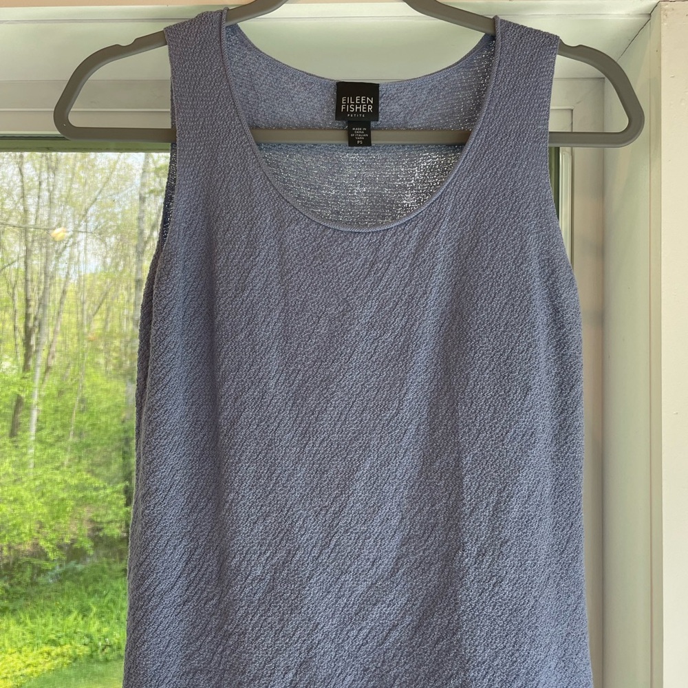 Eileen Fisher Blue Gray Sleeveless Tank Top